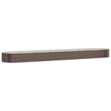 Letto Giardino Acciaio Zincato 507x100x36 cm Marrone
