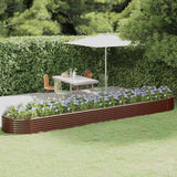 Letto Giardino Acciaio Zincato 507x100x36 cm Marrone
