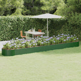 Letto Giardino Acciaio Zincato 544x100x36 cm Verde