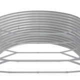 Letto Giardino Acciaio Zincato 544x100x36 cm Marrone