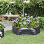 Letto da Giardino in Acciaio Zincato 140x140x36 cm Antracite