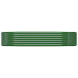 Letto Giardino Acciaio Zincato 214x140x36 cm Verde