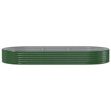 Letto Giardino Acciaio Zincato 296x140x36 cm Verde