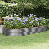 Letto Giardino Acciaio Zincato 296x140x36cm Grigio