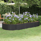 Letto da Giardino in Acciaio Zincato 296x140x36 cm Antracite