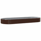 Letto Giardino Acciaio Zincato 373x140x36 cm Marrone