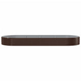 Letto Giardino Acciaio Zincato 373x140x36 cm Marrone