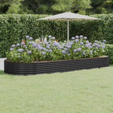 Letto da Giardino in Acciaio Zincato 373x140x36 cm Antracite