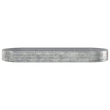 Letto Giardino Acciaio Zincato 373x140x36 cm Argento