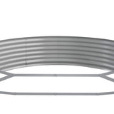 Letto Giardino Acciaio Zincato 373x140x36 cm Argento