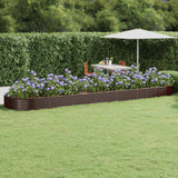 Letto Giardino Acciaio Zincato 600x140x36 cm Marrone