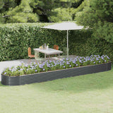 Letto da Giardino in Acciaio Zincato 600x140x36 cm Antracite