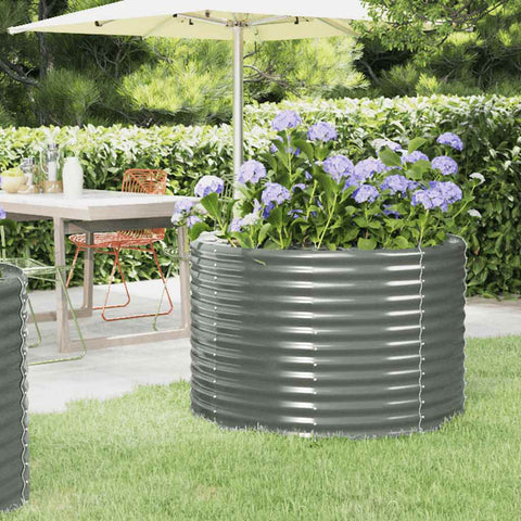 Letto Giardino Acciaio Zincato 100x100x68cm Grigio