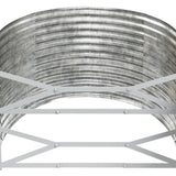 Letto Giardino Acciaio Zincato 322x100x68cm Argento