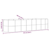 Letto Giardino Acciaio Zincato 322x100x68cm Argento