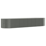 Letto Giardino Acciaio Zincato 396x100x68cm Grigio
