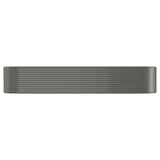 Letto Giardino Acciaio Zincato 396x100x68cm Grigio