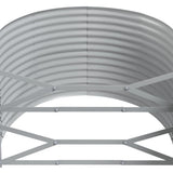 Letto Giardino Acciaio Zincato 396x100x68cm Grigio