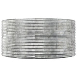 Letto Giardino Acciaio Zincato 140x140x68 cm Argento