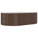 Letto Giardino Acciaio Zincato 212x140x68 cm Marrone