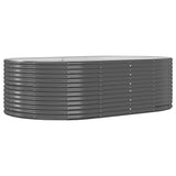 Letto Rialzato da Giardino Antracite 212x140x68 cm Acciaio Zincato