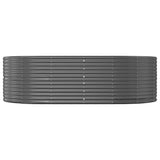 Letto Rialzato da Giardino Antracite 212x140x68 cm Acciaio Zincato