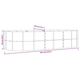 Letto Giardino Acciaio Zincato 291x140x68 cm Marrone