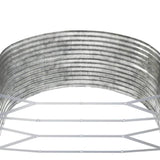 Letto Giardino Acciaio Zincato 291x140x68 cm Argento