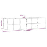 Letto Giardino Acciaio Zincato 291x140x68 cm Argento