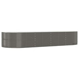 Letto Giardino Acciaio Zincato 367x140x68 cm Grigio