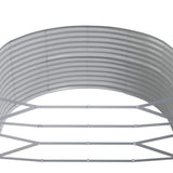 Letto Giardino Acciaio Zincato 367x140x68 cm Grigio
