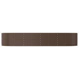 Letto Giardino Acciaio Zincato 367x140x68 cm Marrone