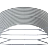 Letto Giardino Acciaio Zincato 367x140x68 cm Marrone
