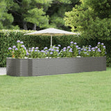 Letto Giardino Acciaio Zincato 447x140x68 cm Grigio