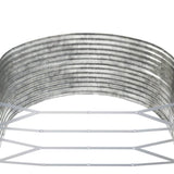 Letto Giardino Acciaio Zincato 447x140x68 cm Argento