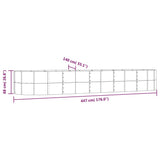Letto Giardino Acciaio Zincato 447x140x68 cm Argento