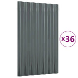 Pannelli Tetto 36pz Acciaio Zincato 60x36 Antracite