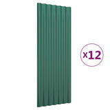 Pannelli per Tetto 12 pz Acciaio Zincato 100x36 cm