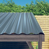 Pannelli Tetto 12pz Acciaio Zincato Grigi 100x36cm