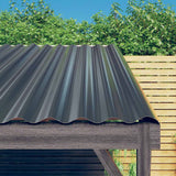 Pannelli per Tetto 12 pz Acciaio Zincato Antracite 100x36 cm