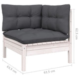 Set Salotto da Giardino 6 pz con Cuscini Legno Massello di Pino