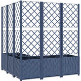 Fioriera da Giardino Graticcio Grigio Blu 120x120x136cm PP