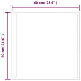 Specchio da Bagno con Luci LED 60x60 cm