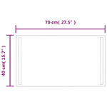 Specchio da Bagno con Luci LED 70x40 cm