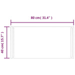 Specchio da Bagno con Luci LED 80x40 cm