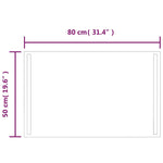 Specchio da Bagno con Luci LED 80x50 cm