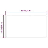 Specchio da Bagno con Luci LED 90x50 cm