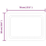 Specchio da Bagno con Luci LED 70x50 cm