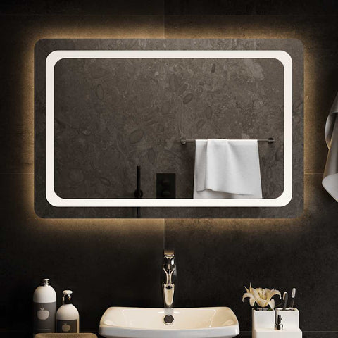 Specchio da Bagno con Luci LED 90x60 cm