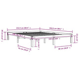 Giroletto Bianco in Legno Massello 150x200 cm King Size